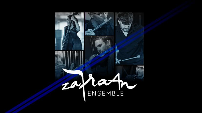 Grafik des Zafraan Ensembles mit Abbildung der Musiker*innen